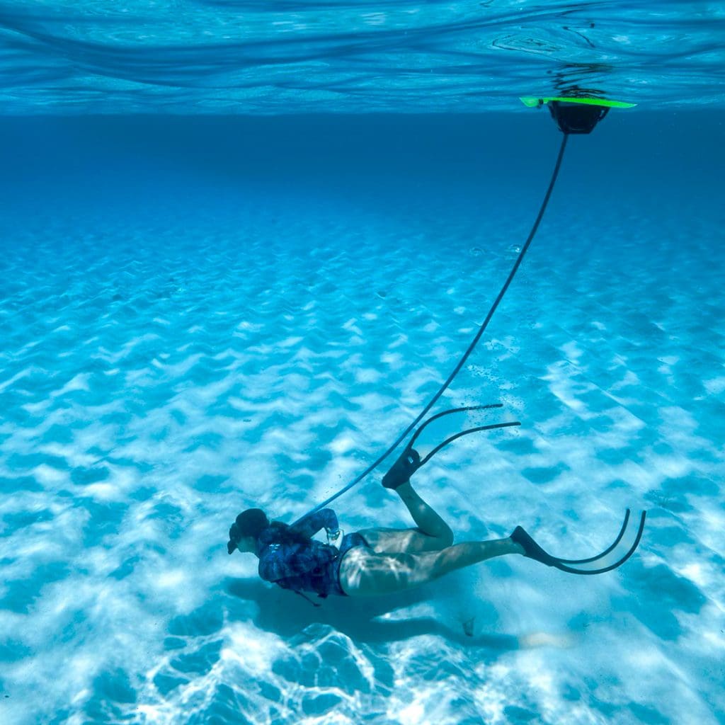 Nemo diver swimming underwater