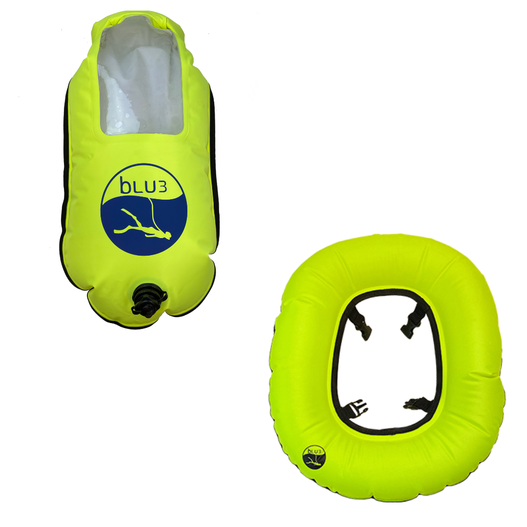 Nomad Mini with Dry Bag Float and Flotation Tube for added buoyancy and visibility.