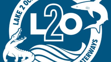 Logo for lake 2 ocean paddle race.