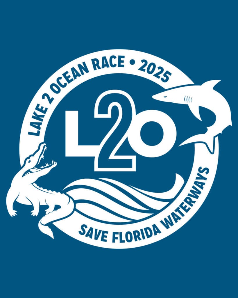 Logo for lake 2 ocean paddle race.