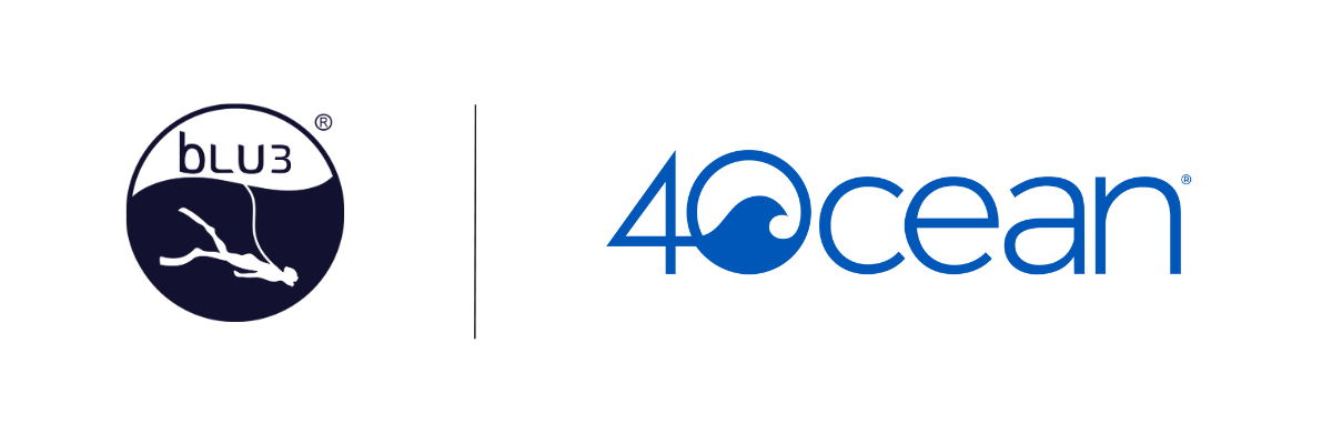BLU3 and 4ocean Partnership Logo
